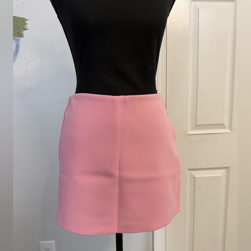 ZARA Pink Skort Mini Skirt with Built-In Shorts – Size S (NWT